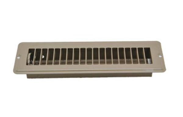 AP Products 2-1/4" x 10" Floor Register w/ Damper, Brown  • 013-641