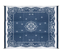 Camco Outdoor Mat 9' x 12' - Oriental, Blue / White  • 42851