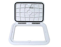 T-H Marine Designer Series 11-7/8" L x 5-1/8" W Polar White Rectangular Non-Locking Hatch  • HDS-0714-2-DP