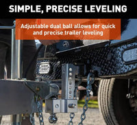 Curt Alumalite Adjustable Aluminum Hitch w/ Dual Ball, 9-1/2" Drop  • 45366
