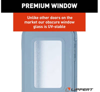 Lippert Right Hinge RV Radius Entry Door with Screen Door with Drip Cap & Threshold - 26" x 72" - White  • V000040259
