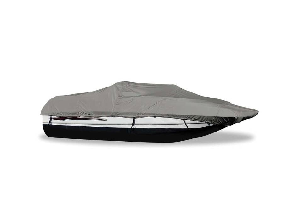 Carver Wide Series Slate Gray Poly-Flex ll Boat Cover for 14'6" L x 72" W V-Hull Fishing Boats  • 71114F-10