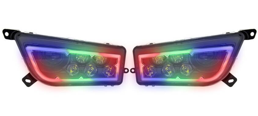 Metra 14-20 Polaris RZR Extreme RGB LED Headlight - BT Controlled  • MPS-RZ1RGB