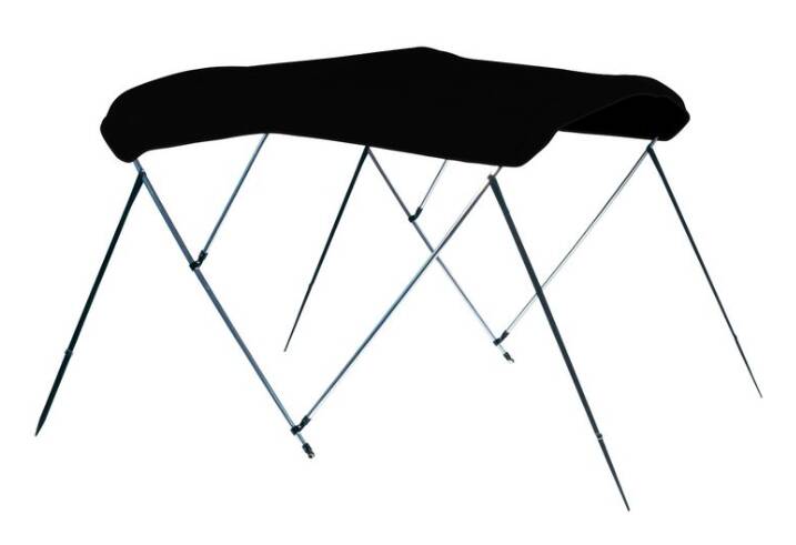 Carver Jet Black Sunbrella Acrylic 3-Bow Ready to Assemble Bimini Canvas with Storage Boot, 6' L x 85"-90" W x 54" H  • 405A-02