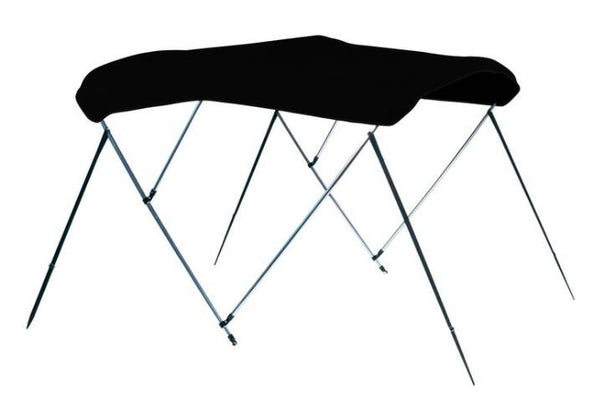 Carver Jet Black Sunbrella Acrylic 3-Bow Ready to Assemble Bimini Canvas with Storage Boot, 6' L x 85"-90" W x 54" H  • 405A-02