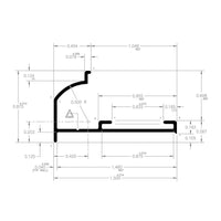 AP Products Gutter Rail Insert, 1-1/2" x 7/8" x 16', Polar White  • 021-56201-16