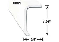 AP Products Long Leg Trim, Polar White 1-2/5" x 3/4" x 16'  • 021-86101-16