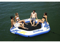 Aqua Leisure Hex Dock Inflatable Island with Pump & Backpack – 10 ft. Diameter  • APR20922
