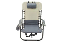 Rio Lace-Up Camping Chair with Removeable Backpack with Powder coated Steel Frame Slate/Putty  • GR529R-434-1