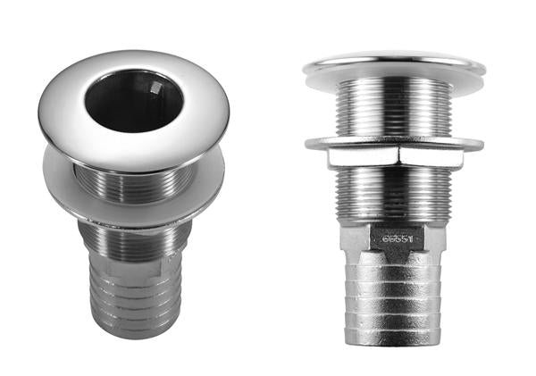 Attwood 2" Hole Stainless Steel Thru-Hull Fitting for 1-1/2" D Hose  • 66551-3