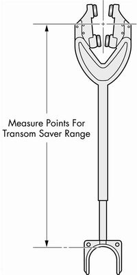 Attwood 24" to 36" L Heavy-Duty Roller/Trailer Mount Adjustable Transom Saver  • SP-4000-ADJ-RB