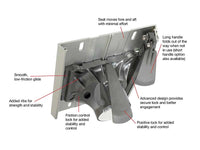 Attwood 278 AirGlide 3° Long Handle Seat Mount with Slider for 2-3/8" D Post  • 278AO3AGS-1