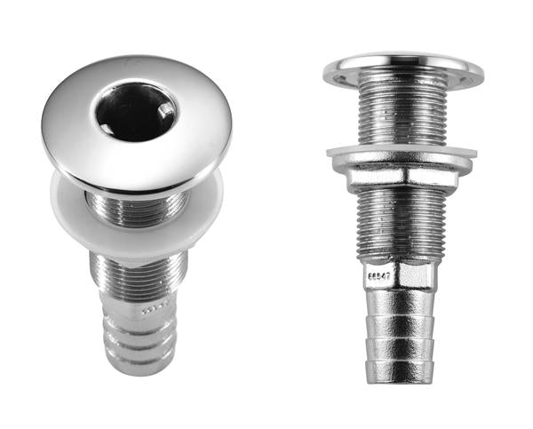 Attwood 1-1/8" Hole Stainless Steel Thru-Hull Fitting for 3/4" Hose  • 66547-3