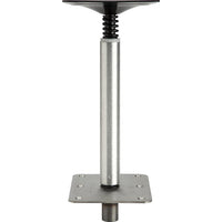 Attwood 075 Series 11" H x 3/4" D Aluminum Non-Threaded Fixed Post with Seat Mount & 7" x 7" Non-Threaded SS Square Base  • 97739