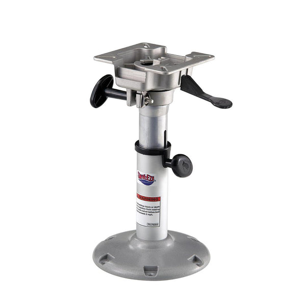 Attwood LakeSport 12.5"-15.5" H x 2-3/8" D Anodized Aluminum Manual Bell Adjustable Post with Seat Mount & Round Base  • 2385405