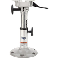 Attwood LakeSport 12.5"-15.5" H x 2-3/8" D Anodized Aluminum Manual Bell Adjustable Post with Seat Mount & Round Base  • 2385405