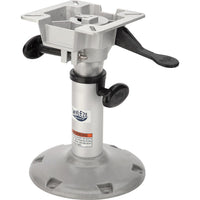 Attwood LakeSport 12.5"-15.5" H x 2-3/8" D Anodized Aluminum Manual Bell Adjustable Post with Seat Mount & Round Base  • 2385405
