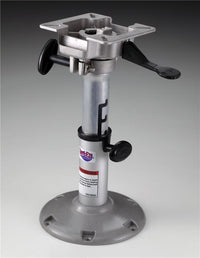 Attwood LakeSport 12.5"-15.5" H x 2-3/8" D Anodized Aluminum Manual Bell Adjustable Post with Seat Mount & Round Base  • 2385405