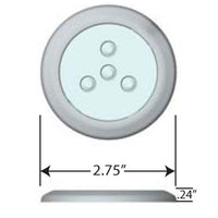 Attwood 2.75" White Plastic Bezel Interior/Exterior White LED Light  • 6320W7