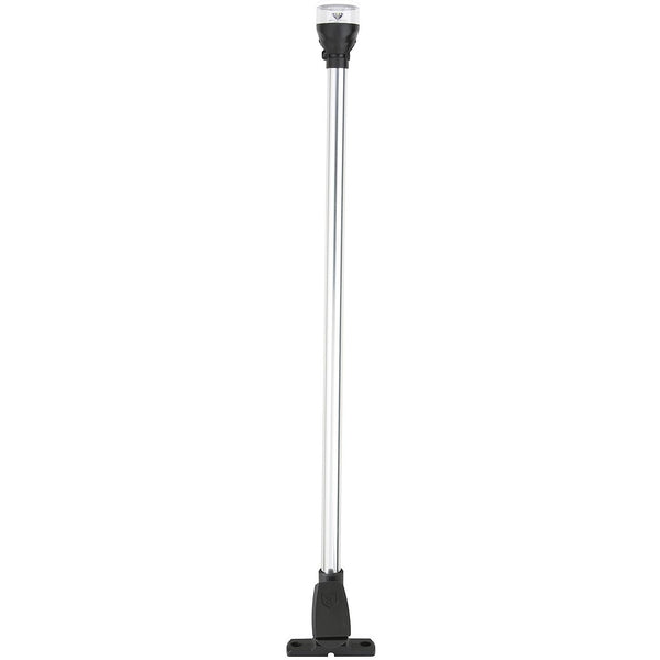 Attwood 12" Aluminum Horizontal Mount Fold Down Anti-Glare All-Round LED Light with Base  • 5557-P12A7