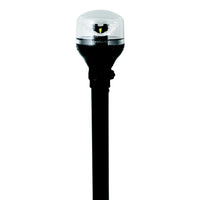 Attwood 12" Plastic Horizontal Mount Fold Down Anti-Glare All-Round LED Light with Base  • 5558-P12A7
