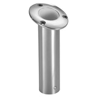 Attwood Standard Series 7-1/2" L 2" O.D. White 15° Flush Mount Rod Holder with Black Insert  • 66363W7