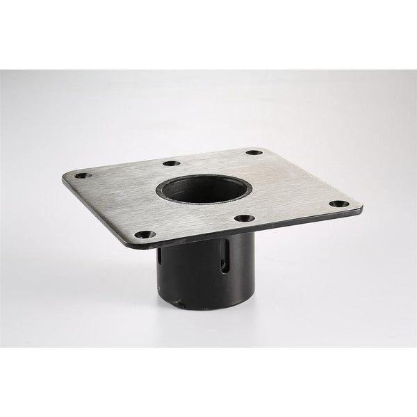 Attwood 238 Series 7" L x 7" W Stainless Steel Square Base for 2-3/8" D Post  • 238333-1