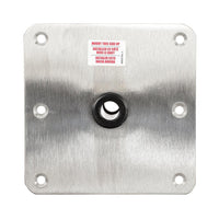 Attwood Lock'N-Pin 7" x 7" Stainless Steel Non-Threaded Square Base with Nylon Bushing & Steel Lip Tube for 3/4" D Post  • SP-67739