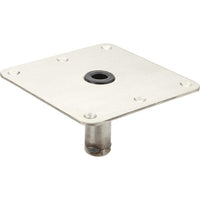 Attwood Lock'N-Pin 7" x 7" Stainless Steel Non-Threaded Square Base with Nylon Bushing & Steel Lip Tube for 3/4" D Post  • SP-67739