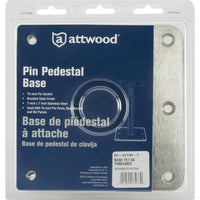 Attwood Lock'N-Pin 7" x 7" Stainless Steel Non-Threaded Square Base with Nylon Bushing & Steel Lip Tube for 3/4" D Post  • SP-67739