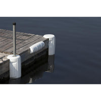 Attwood SoftSide 15" L x 7" D White PVC Round Corner Mount Dock Bumper  • 93534-1