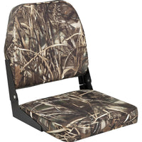 Attwood Camo Low Back Folding Boat Seat 16" H x 7" W x 16" D  • 98395CAMO