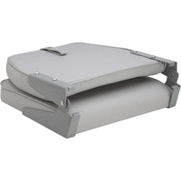 Attwood Gray Low Back Fishing Seat 16" H x 7" W x 16" D  • 98395GY