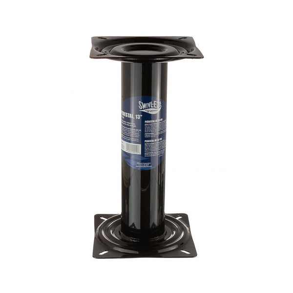 Attwood 13" Black Powder Coated Fixed Post with Seat Mount & Square Base  • 91320