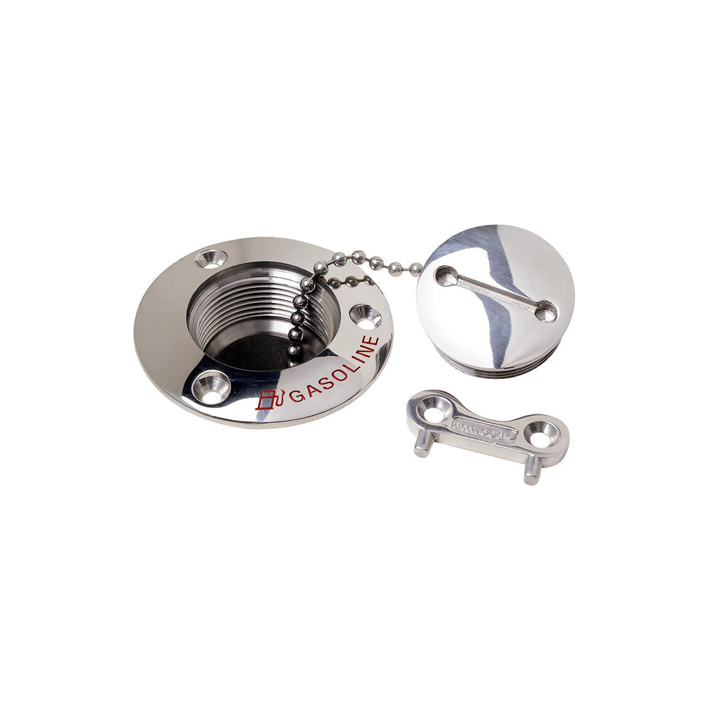 Attwood 1-1/2" I.D. Stainless Steel Hose Gas Deck Fill  • 66406-5