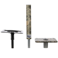 Attwood 11" H x 3/4" D Camouflage Fixed Post with Seat Mount & 7" x 7" Base & Max 4 Camo Seat Mount  • 97749C-7