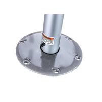 Attwood 238 Series 13" H x 2-3/8" D Satin Aluminum Fixed Post with Seat Mount & Round Base  • 23813-7