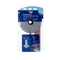 Attwood 238 Series 13" H x 2-3/8" D Satin Aluminum Fixed Post with Seat Mount & Round Base  • 23813-7