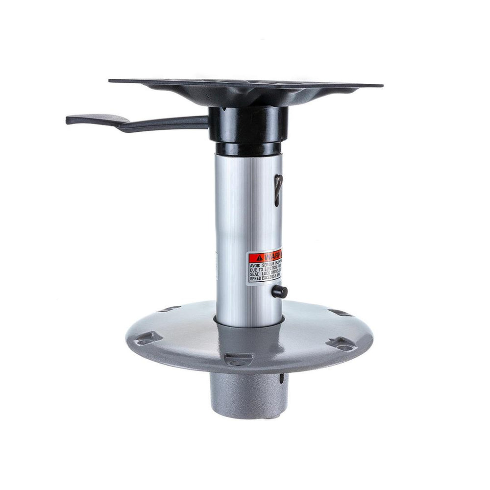 Attwood 238 Series 9" H x 2-3/8" D Satin Aluminum Fixed Post with Seat Mount & Round Base  • 23809-7