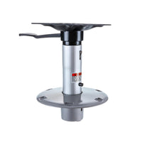 Attwood 238 Series 9" H x 2-3/8" D Satin Aluminum Fixed Post with Seat Mount & Round Base  • 23809-7