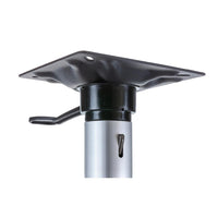 Attwood 238 Series 9" H x 2-3/8" D Satin Aluminum Fixed Post with Seat Mount & Round Base  • 23809-7
