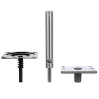 Attwood Seat Pedestal Kit, 11" x 3/4" Fixed Post, Seat Mount & Square Base  • 97749-7