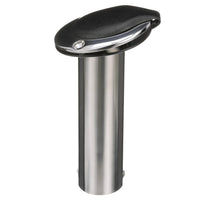 Attwood Standard Series 7-1/2" L 2" O.D. Black 30° Flush Mount Rod Holder with Black Insert  • 66362-7