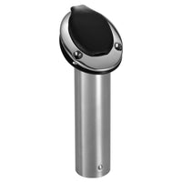 Attwood Standard Series 7-1/2" L 2" O.D. Black 30° Flush Mount Rod Holder with Black Insert  • 66362-7