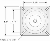 Attwood Lock'N-Pin 2-1/2" L x 3/4" D Black E-Coat Steel Seat Mount  • 1002-S