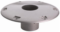 Attwood 238 Series 9" D Clear Coat Clear Coat Aluminum Socket Round Base for 2-3/8" D Post  • 238312-1