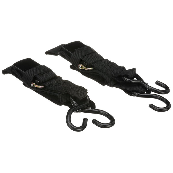 Attwood 4' x 2" Quick-Release Transom Tie-Down Strap with Hook End, Pair  • 15232-7