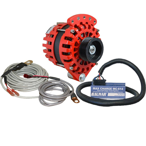 Balmar Alternator 1-2" Single Foot K6 Serpentine Pulley Regulator & Temp Sensor - 170A Kit - 12V  • XT-SF-170-K6-KIT