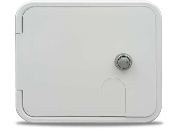 Thetford 5-7/8" City/Gravity Water Hatch with Plastic Check Valve, Polar White  • 94254