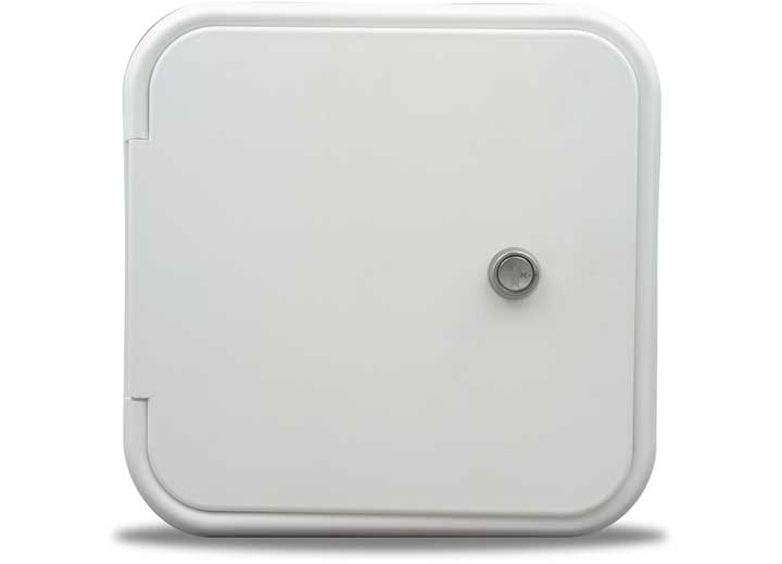Thetford B&B Molders Fuel Access Hatch Fuel Access Hatch with Slat Back, 6.5"H x 7.6"W, White  • 94312